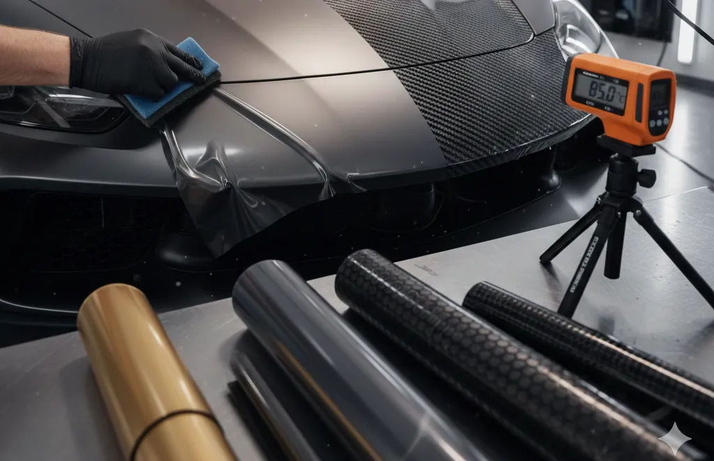 Секреты работы с текстурными плёнками ORACAL 975 и металликами 970: особенности нагрева и постнагрева