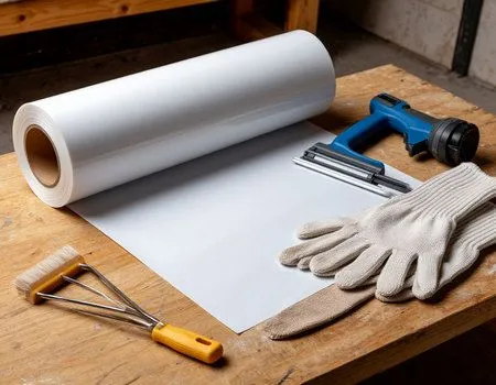 Сухой монтаж самоклеящейся пленки